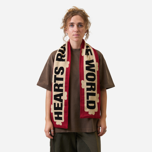 Hearts Rule The World Scarf Red