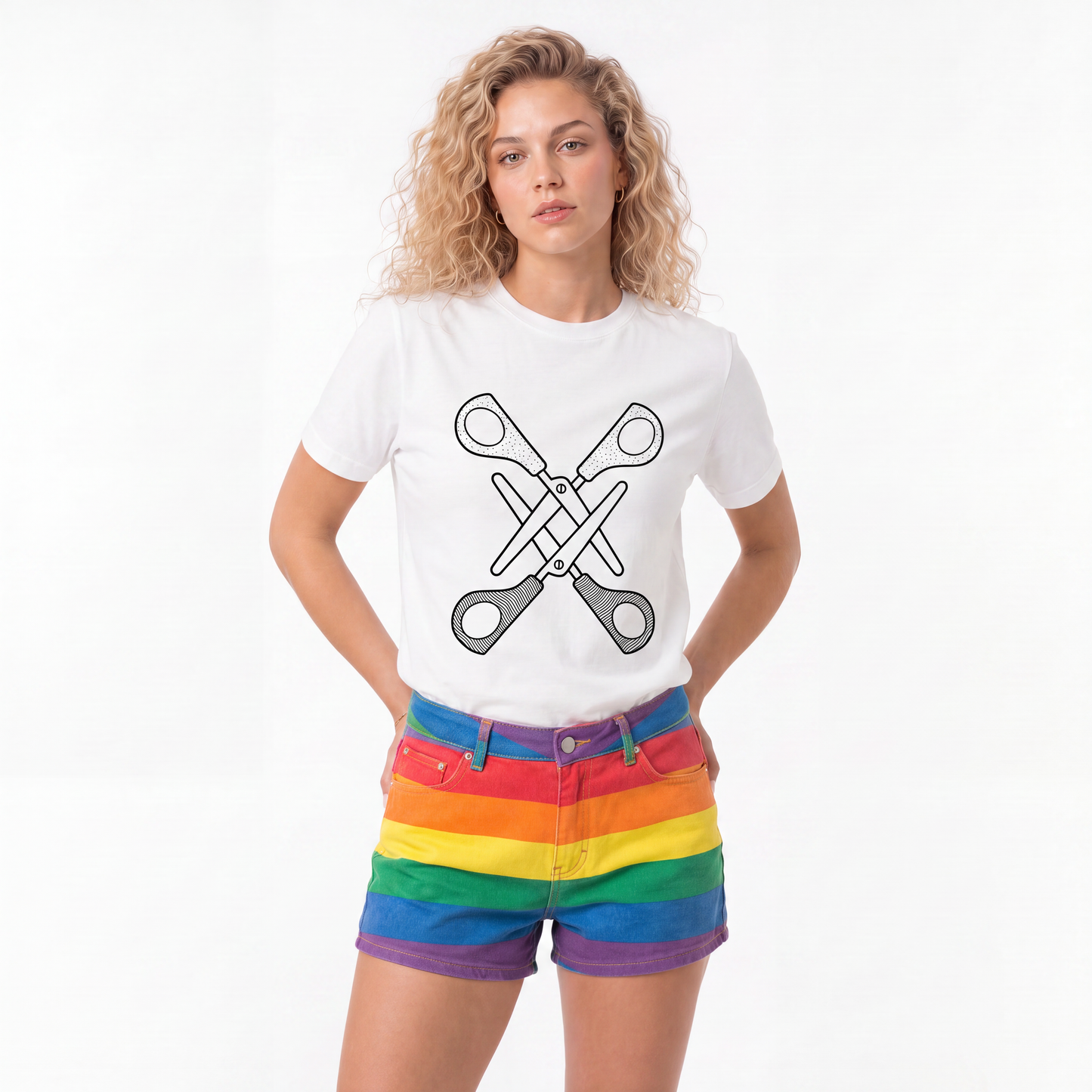 Scissoring T-Shirt White