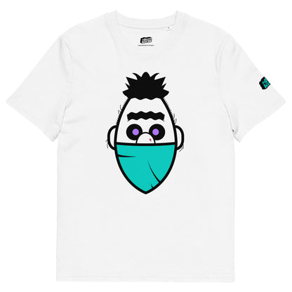 Wit T-Shirt met een afbeelding van Bert, ontwerp door De Zwarte Markt en verkrijgbaar bij cadeauwinkel 'A Given Horse'. Voorkant.