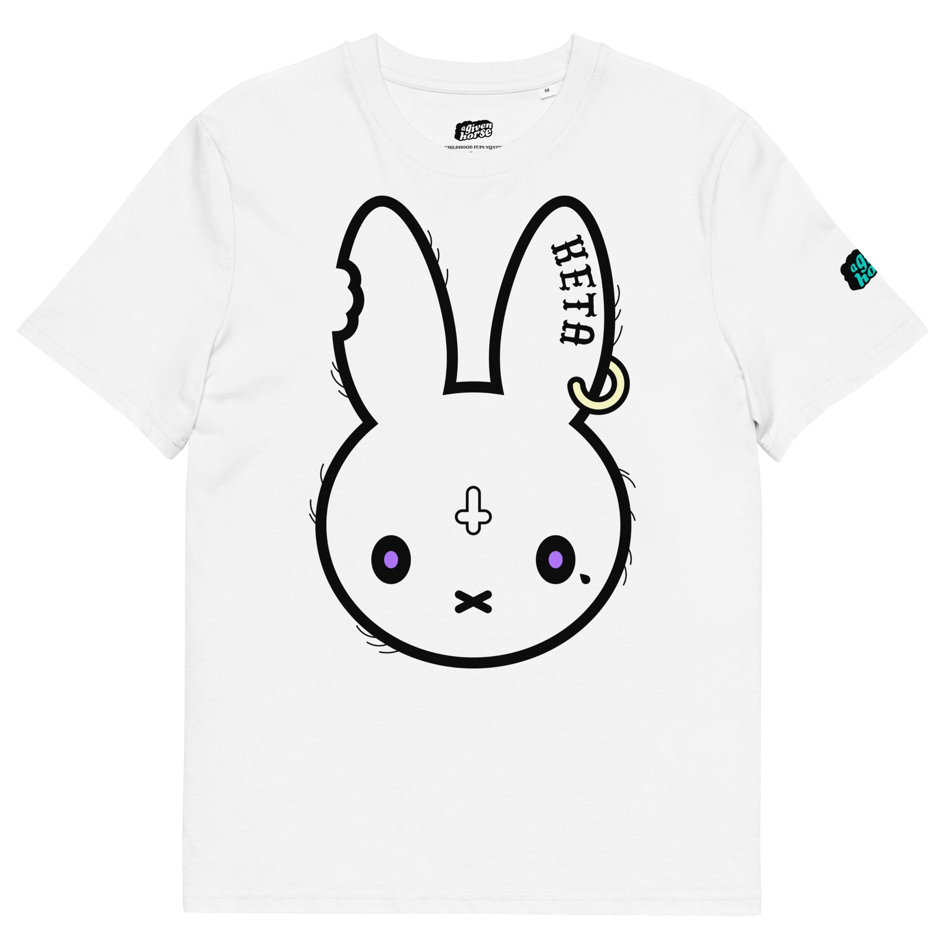 Wit T-Shirt met een afbeelding van Nijntje, ontwerp door De Zwarte Markt en verkrijgbaar bij cadeauwinkel 'A Given Horse'. Voorkant.