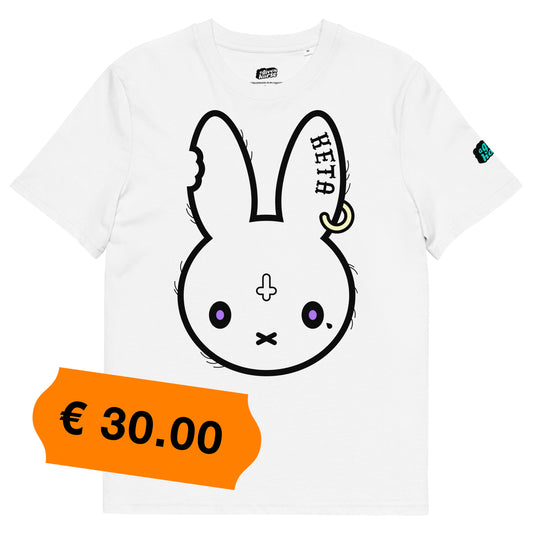 Wit T-Shirt met een afbeelding van Nijntje, ontwerp door De Zwarte Markt en verkrijgbaar bij cadeauwinkel 'A Given Horse'. Voorkant, prijs.